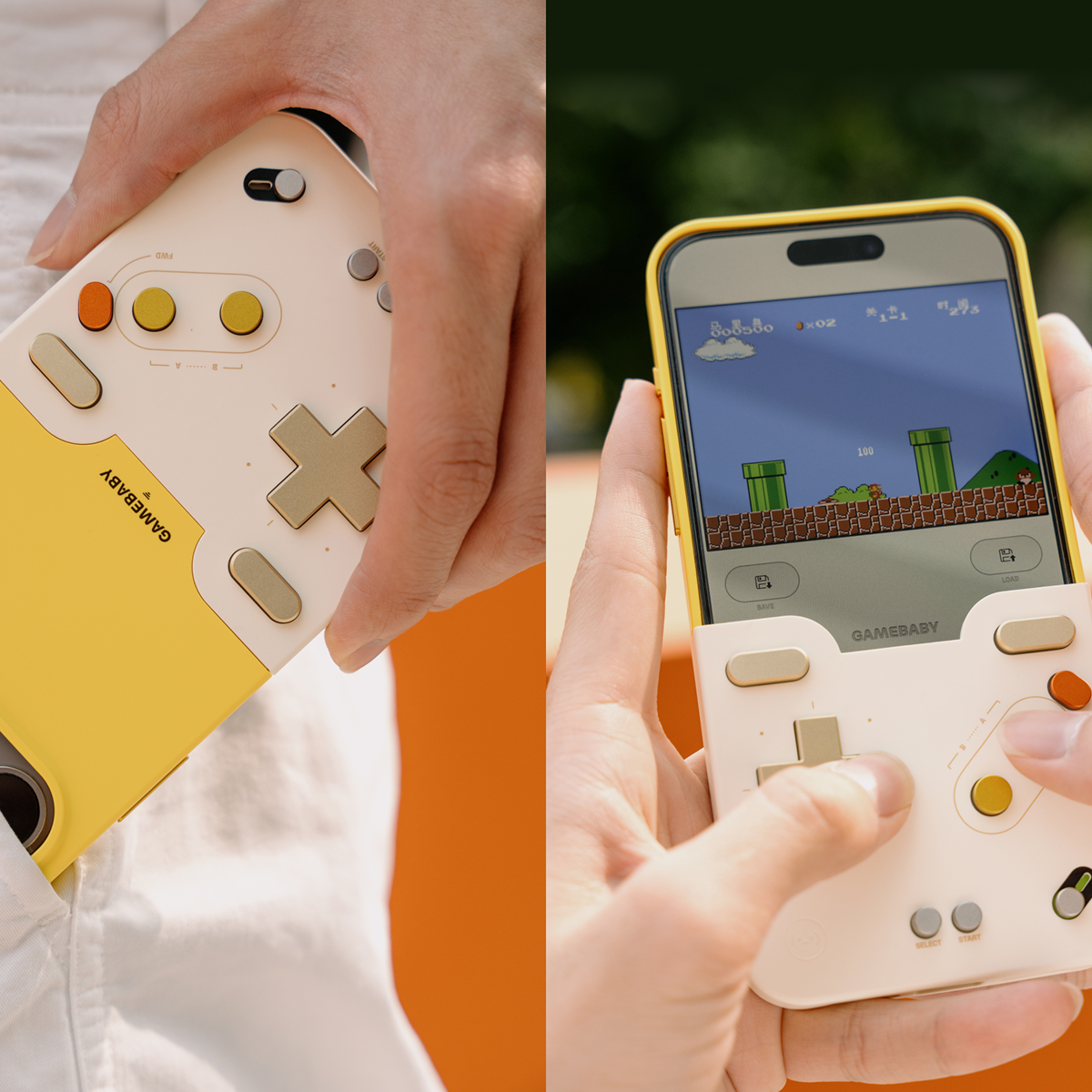GAMEBABY™ — Retro Gaming iPhone Case with Real Physical Controls