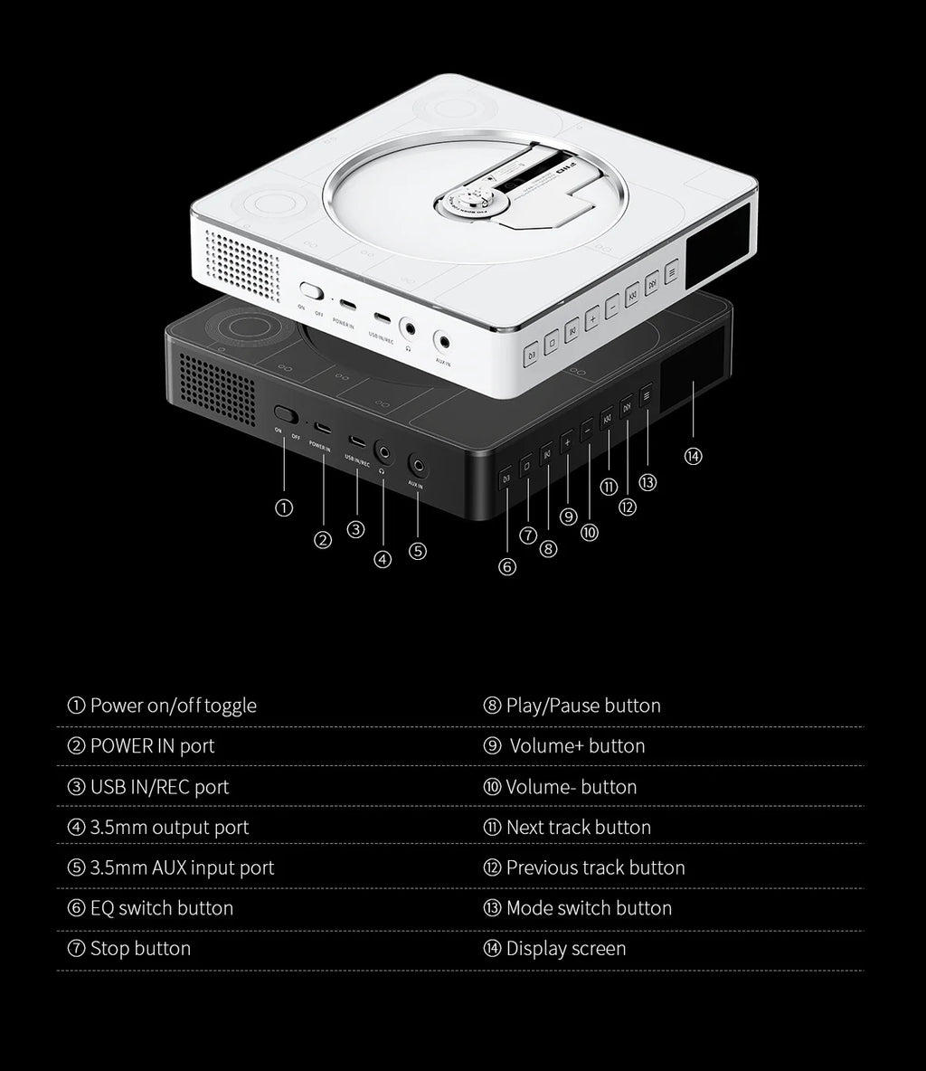 BEATBOX Portable All-In-One CD Player & Bluetooth Speaker