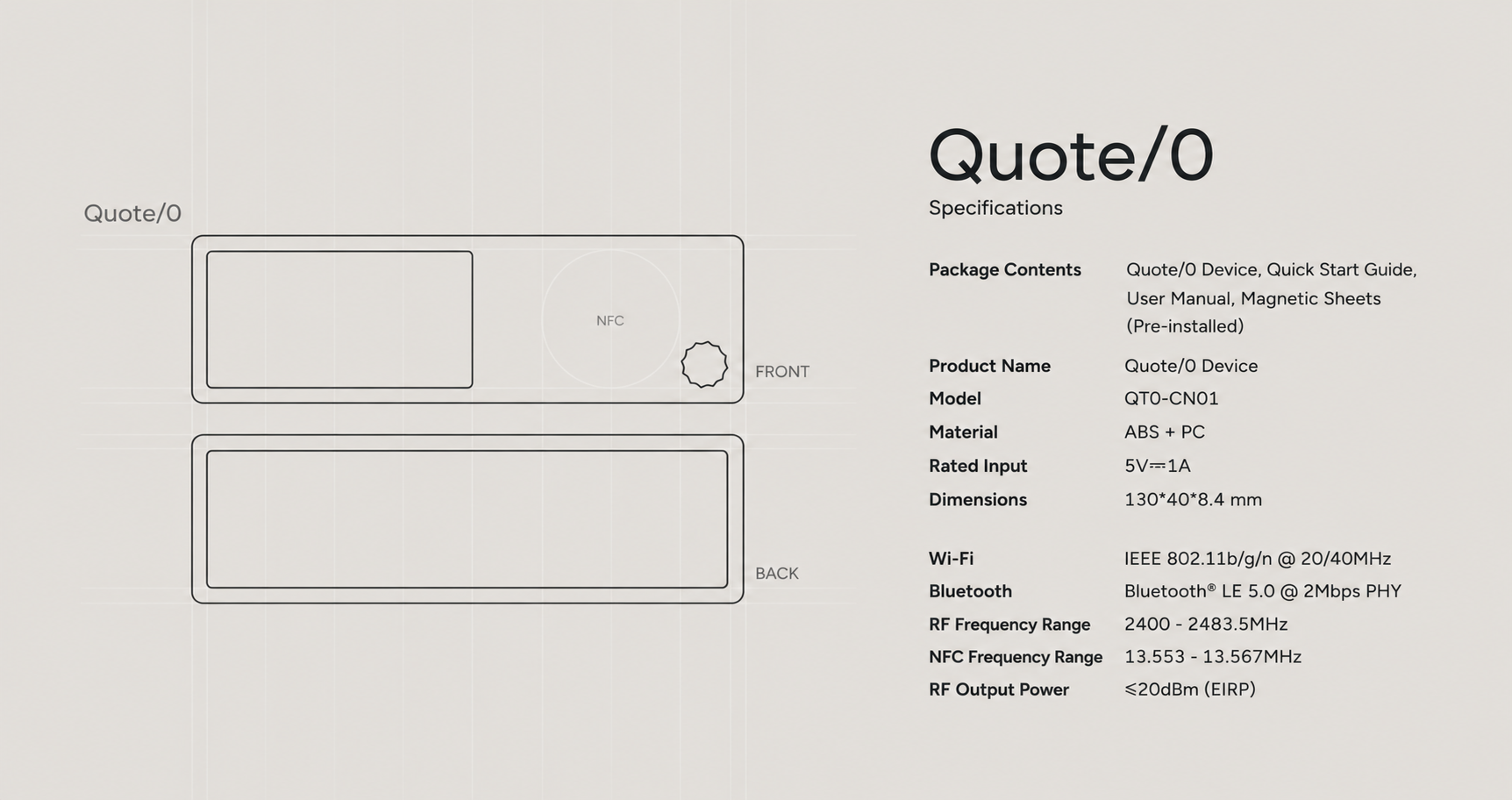 Quote/0 | Minimalist E-Ink Desk Companion & Daily Inspiration Screen