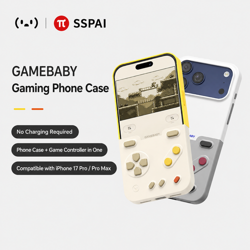 GAMEBABY™ — Retro Gaming iPhone Case with Real Physical Controls