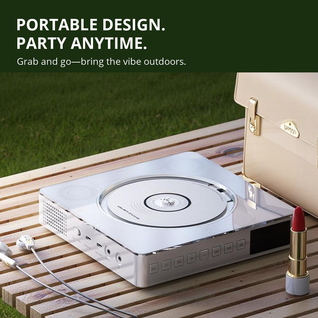 BEATBOX Portable All-In-One CD Player & Bluetooth Speaker