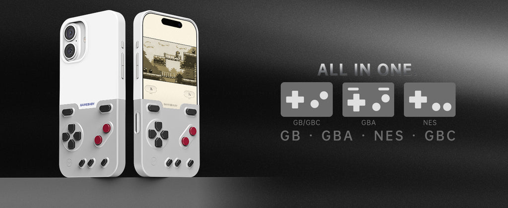 GAMEBABY™ — Retro Gaming iPhone Case with Real Physical Controls