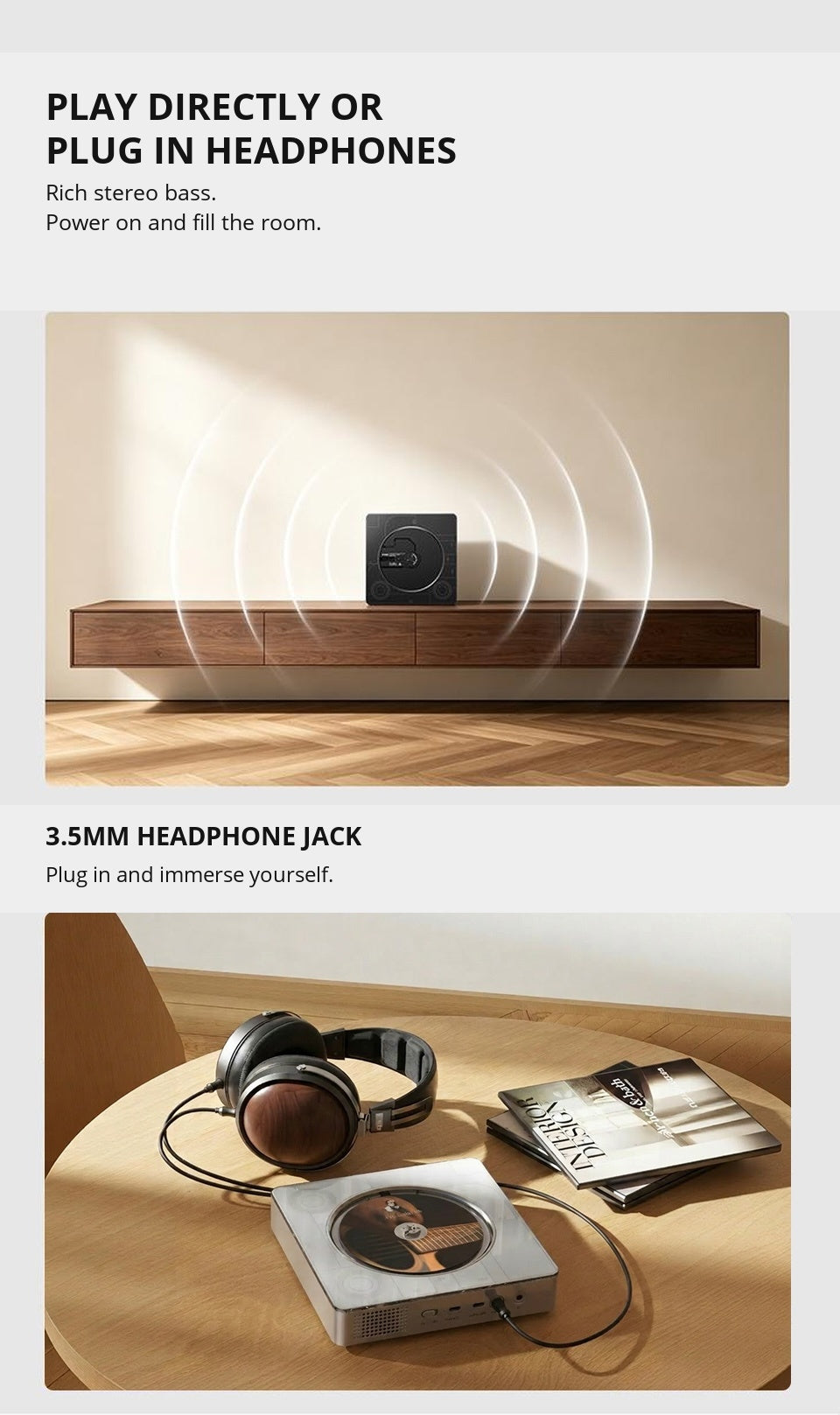 BEATBOX Portable All-In-One CD Player & Bluetooth Speaker